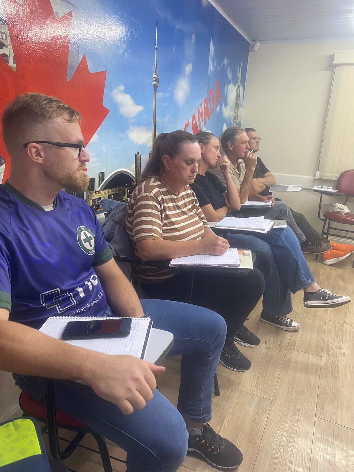 Alunos das aulas de polonês